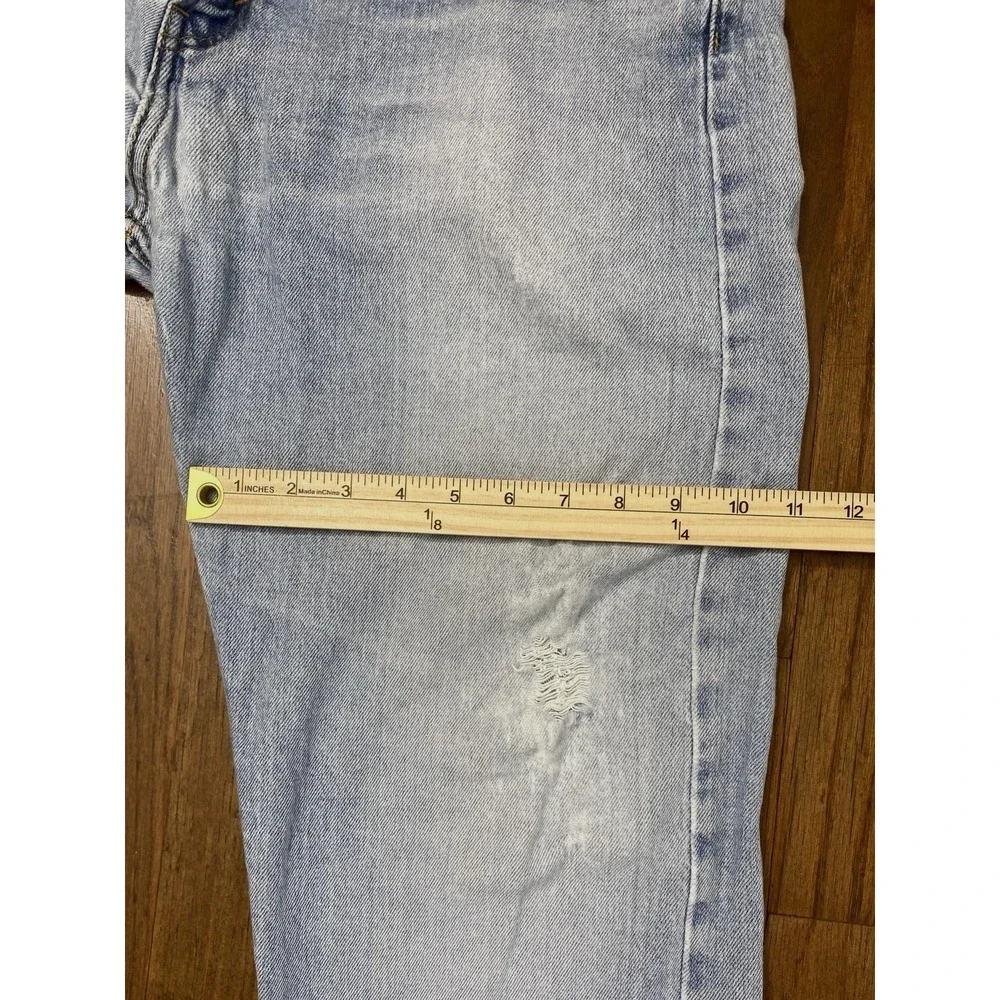 Levis 505 Jeans Mens Sz 36x29 Fit Straight Leg Distressed Broken-In Light Wash‎